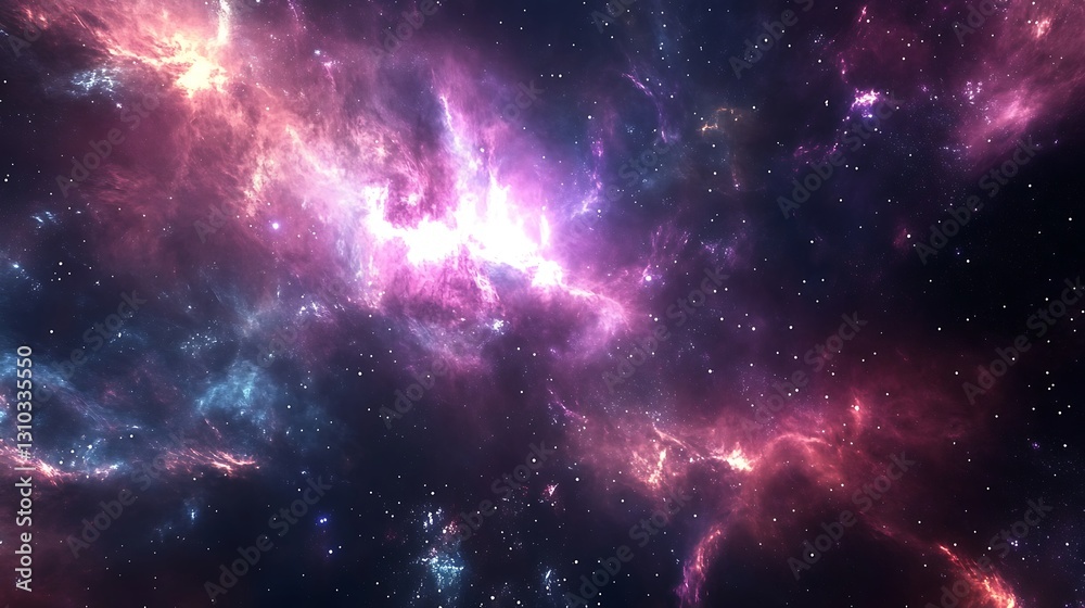 Cosmic Nebula Display in Deep Space Cosmic Nebula Display in Deep Space