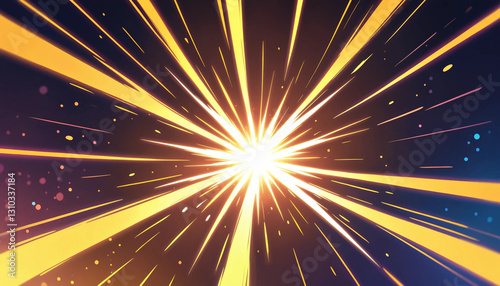Abstract Blast Excitement Explosion Lightning Bolt Starburst Background