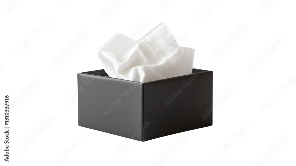Black Tissue Box with White Napkins – Transparent Background
Black Tissue Box with White Napkins – Transparent Background