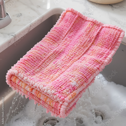 Colorful household dishwashing cloth