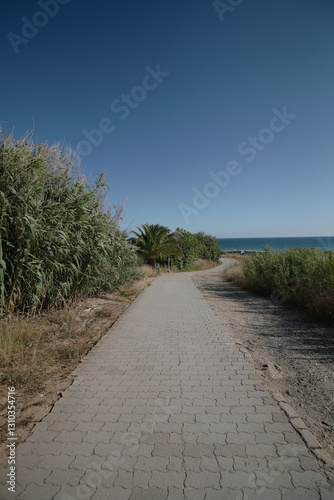 Road leading to beach in Algarve