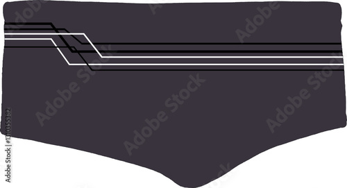 Men’s Swim Brief Design with Geometric Print – Vector for Beachwear