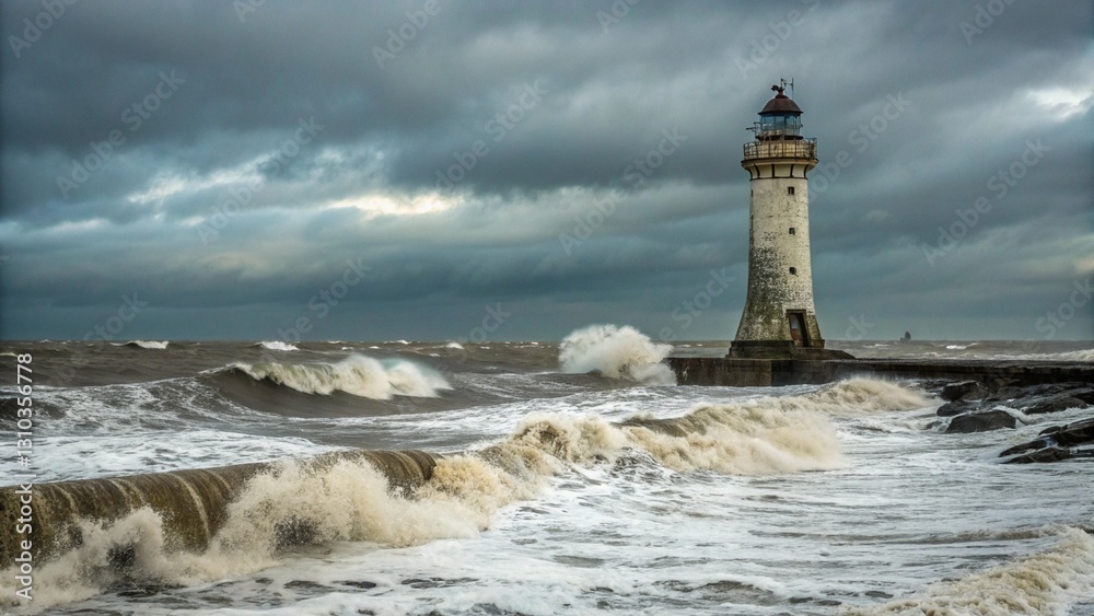 Naklejka premium lighthouse on the coast