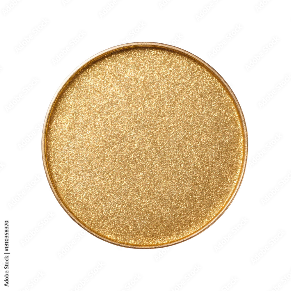 Shiny gold circular object on a white background. Shiny gold circular object on a white background.
