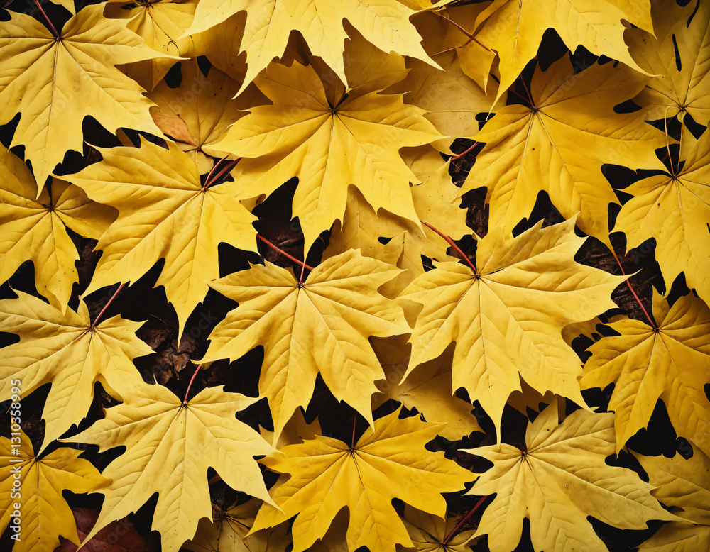 Texture of yellow leaves of Canadian maples. Texture of yellow leaves of Canadian maples.