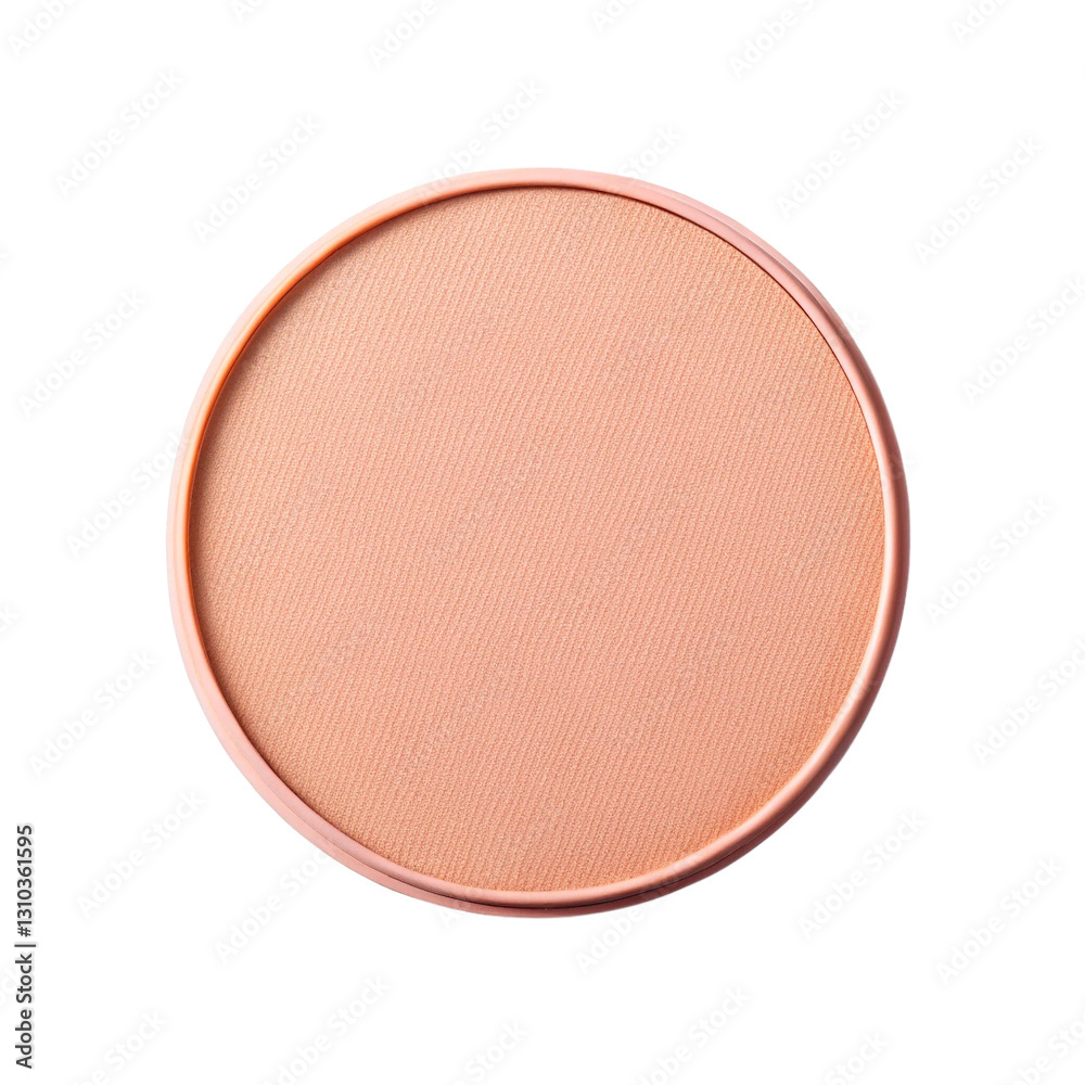 Blush powder in a round container against a white background. Blush powder in a round container against a white background.