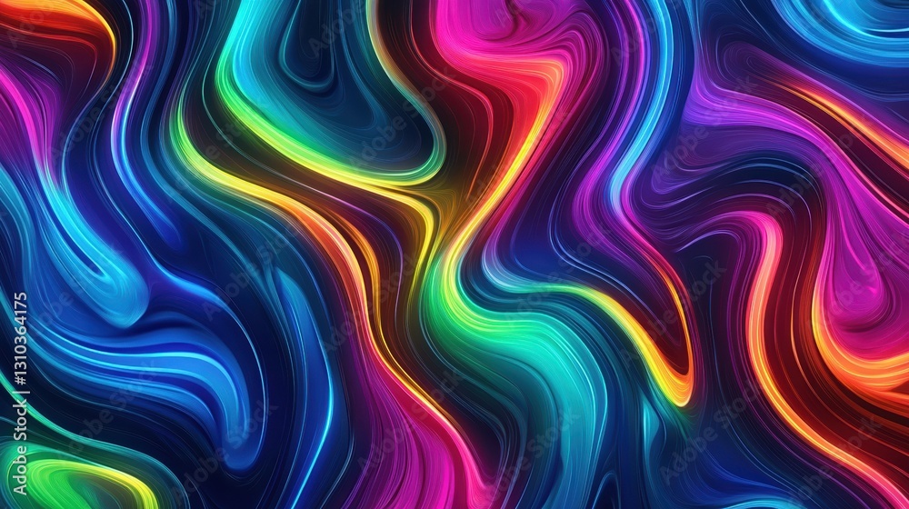 Abstract Full Frame Vibrant, Colorful Flowing Lines with a Fluid, Neon Effect. Modern Art Background, Wallpaper. Abstract Full Frame Vibrant, Colorful Flowing Lines with a Fluid, Neon Effect. Modern Art Background, Wallpaper.