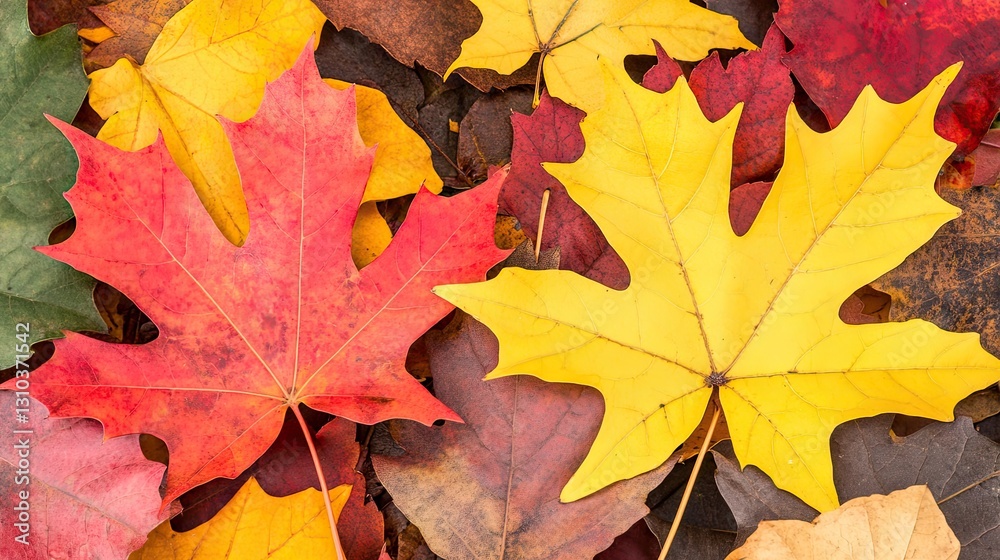 Vibrant Autumn Leaves on Forest Floor Vibrant Autumn Leaves on Forest Floor