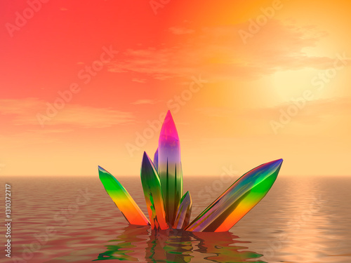 Mysterious rainbow crystal