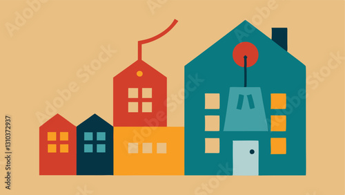 Rental Market Dynamics Two apartments with price tags where one is showing a higher rental cost due to increased mortgage interest rates affecting housing demand.
