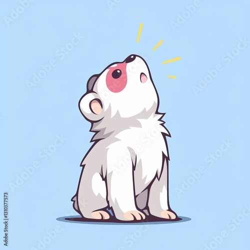 Wallpaper Mural Cute Baby Polar Bear Looking Up Torontodigital.ca