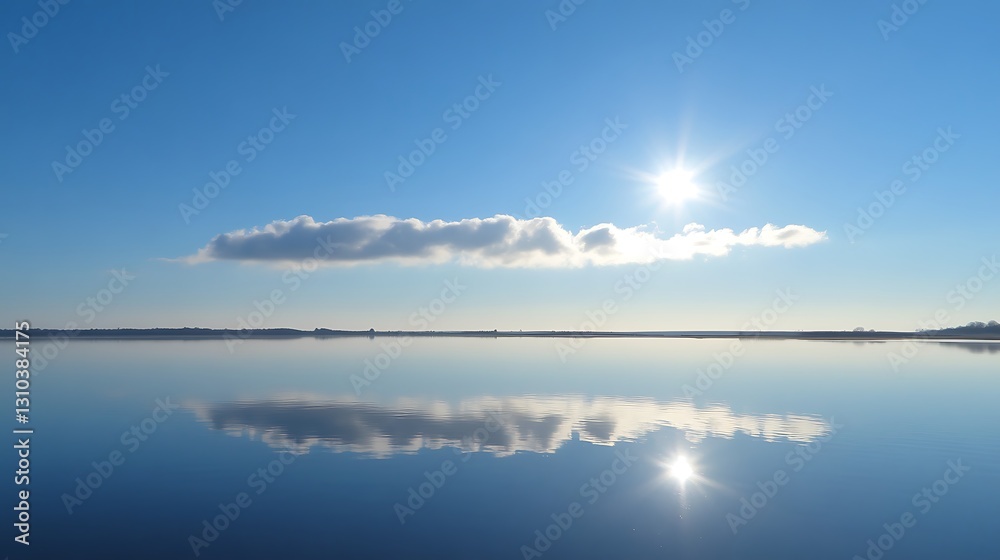Reflections on Still Water, Capturing Peace Underneath the Sunny Sky Reflections on Still Water, Capturing Peace Underneath the Sunny Sky