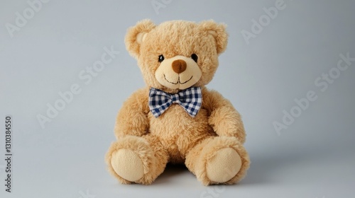 Soft and cuddly teddy bear, perfect gift for a newborn boy, ensuring comfort and joy during playtime and sleep.