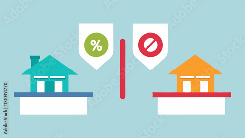 Loan Comparison Two sidebyside loan agreements with different interest rates showing the total cost over time dramatically illustrating how a higher rate leads to a larger overall