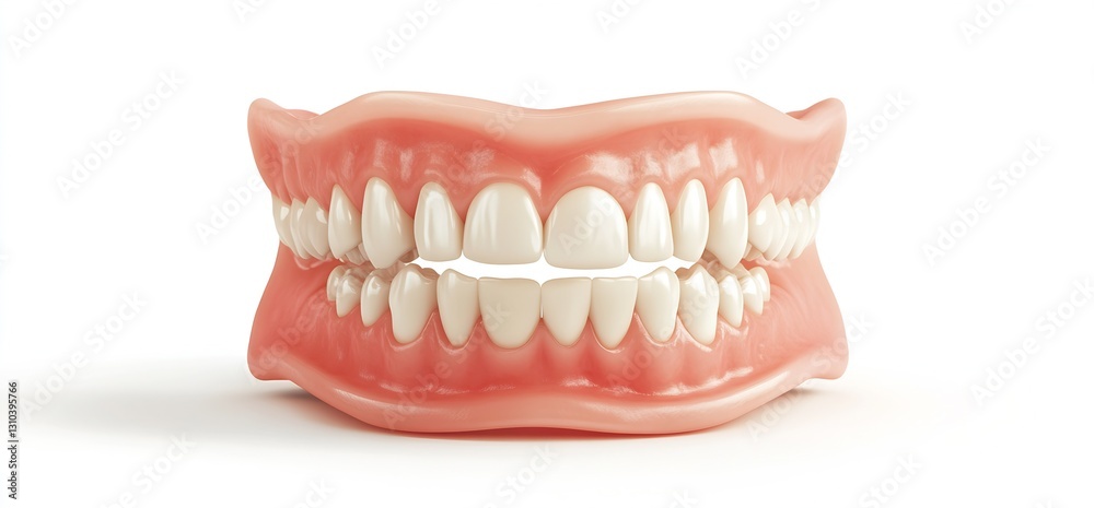 Fototapeta premium Realistic dental model showcasing teeth and gums for educational purposes in a dental clinic setting : Generative AI