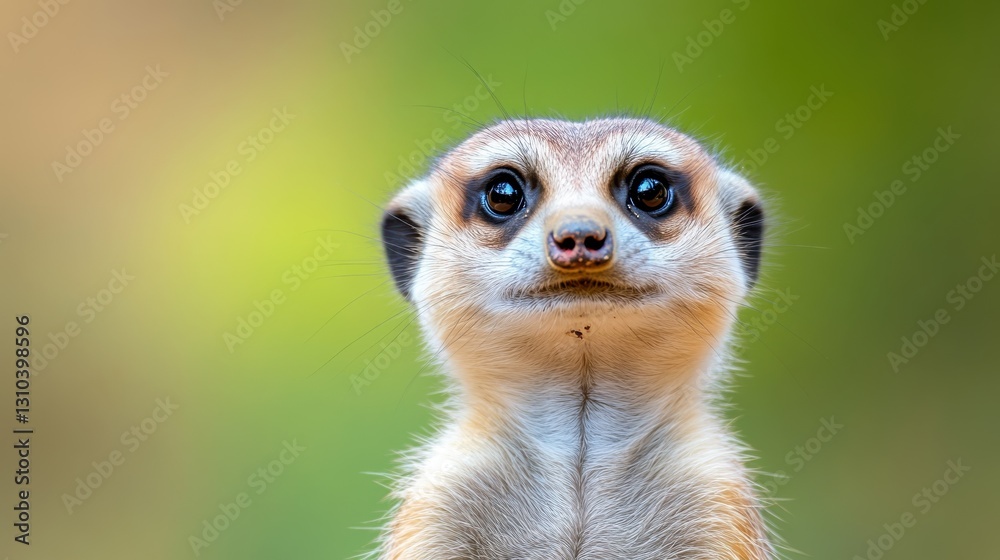 Fototapeta premium Curious meerkat surveys its surroundings for hidden prey