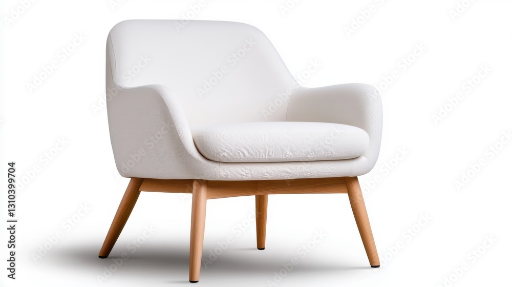 Cozy armchair inviting relaxation in a minimalist setting Cozy armchair inviting relaxation in a minimalist setting