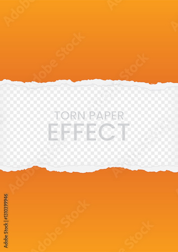 Background Torn Paper effect Orange