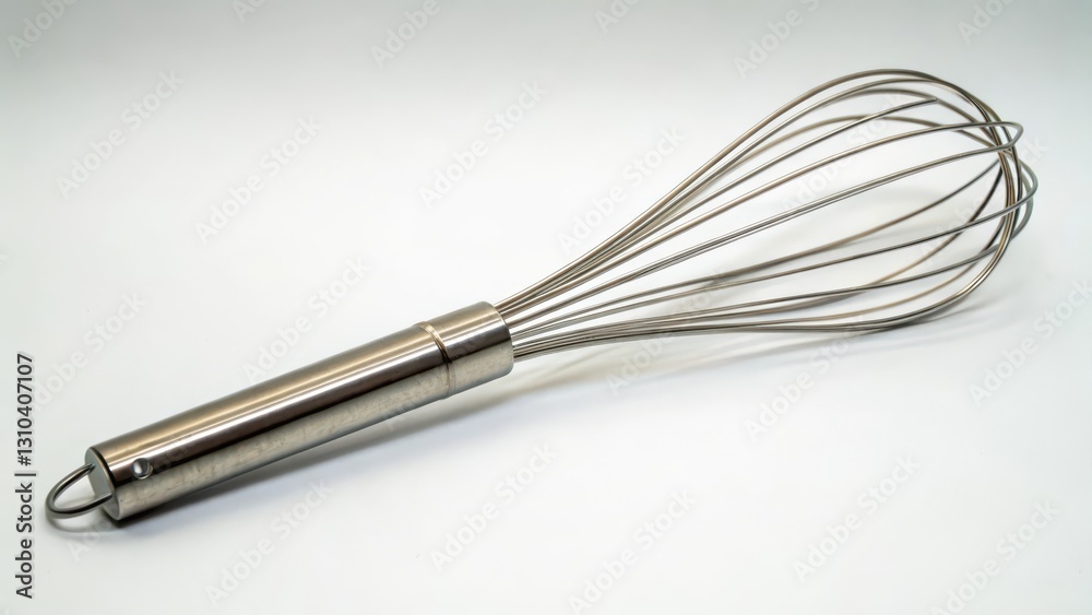 Stainless Steel Whisk on White Background Stainless Steel Whisk on White Background