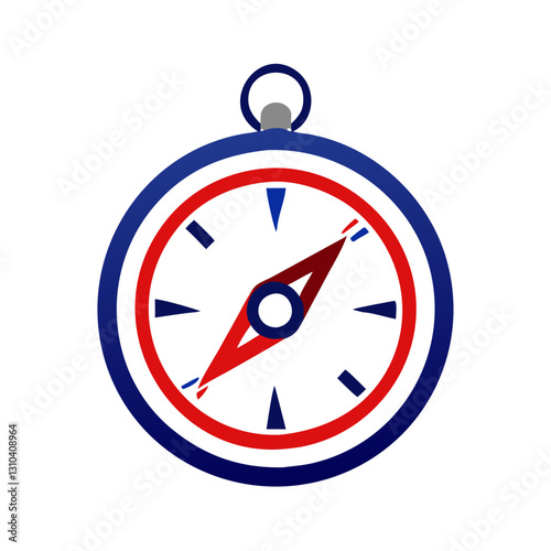 Compass icon with vibrant colors, navigation concept