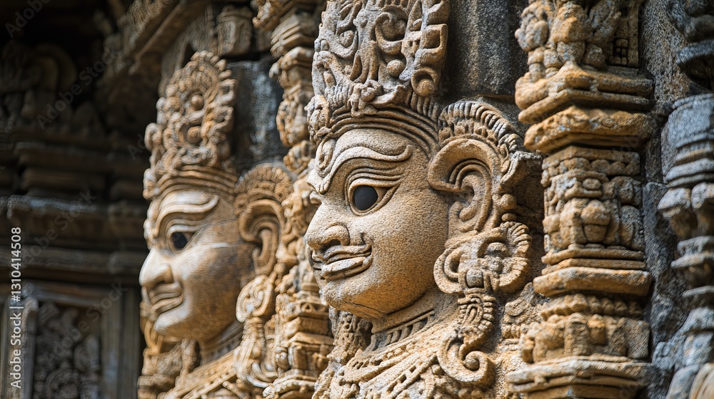 Ancient Stone Carving Intricate Detail Temple Architecture Asian Religious Cultural Heritage Historical Artifact Detailed Stonework Ornate Design Ancient Stone Carving Intricate Detail Temple Architecture Asian Religious Cultural Heritage Historical Artifact Detailed Stonework Ornate Design