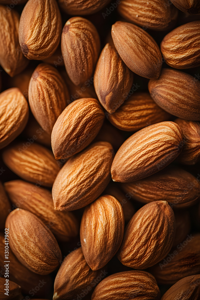 A captivating close-up of raw almonds, showcasing their rich textures and earthy hues, inviting a sense of natural abundance. A captivating close-up of raw almonds, showcasing their rich textures and earthy hues, inviting a sense of natural abundance.