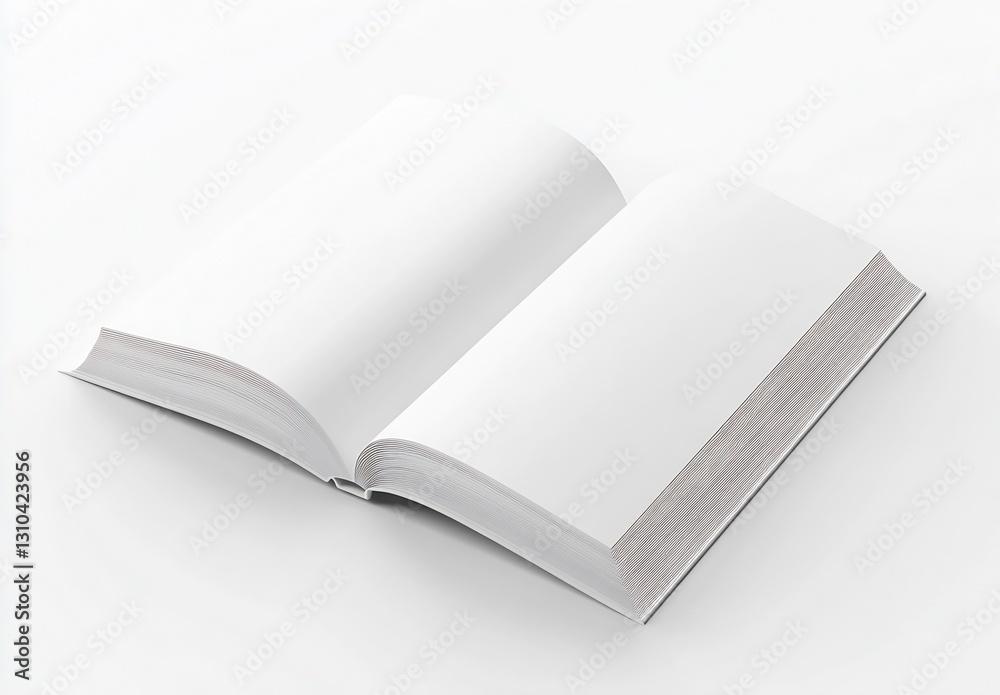 Blank open book with clean pages ready for creative content and notes : Generative AI Blank open book with clean pages ready for creative content and notes : Generative AI
