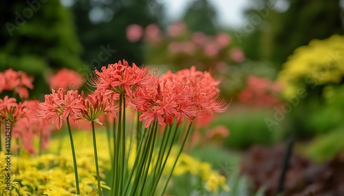 Wallpaper Mural Red spider lilies in garden Torontodigital.ca