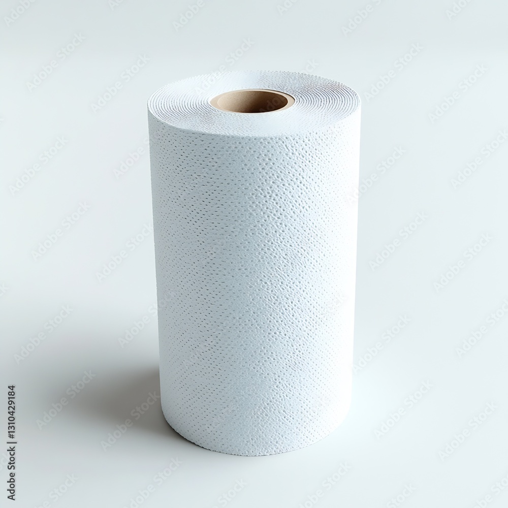 Simple and Elegant Roll of White Paper Towels Isolated on a Soft Background : Generative AI Simple and Elegant Roll of White Paper Towels Isolated on a Soft Background : Generative AI