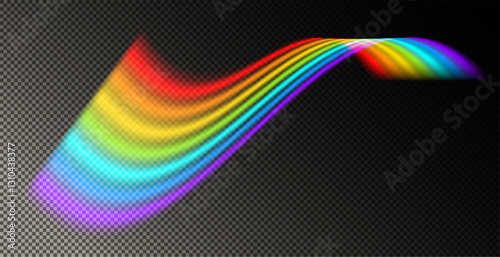 An Energetic and Vibrant Rainbow Wave Abstract Design Suitable for Various Creative Projects