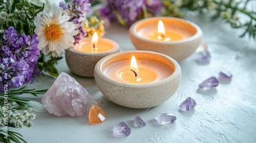Professional Aromatherapy Setup for Relaxation and Wellness with Burning Essential Oils