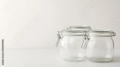 Empty Glass Jars with Metal Lids Kitchen Storage Containers Transparent Food Jars Canning Jars Home Decor Rustic Style Clear Glassware Jars for       