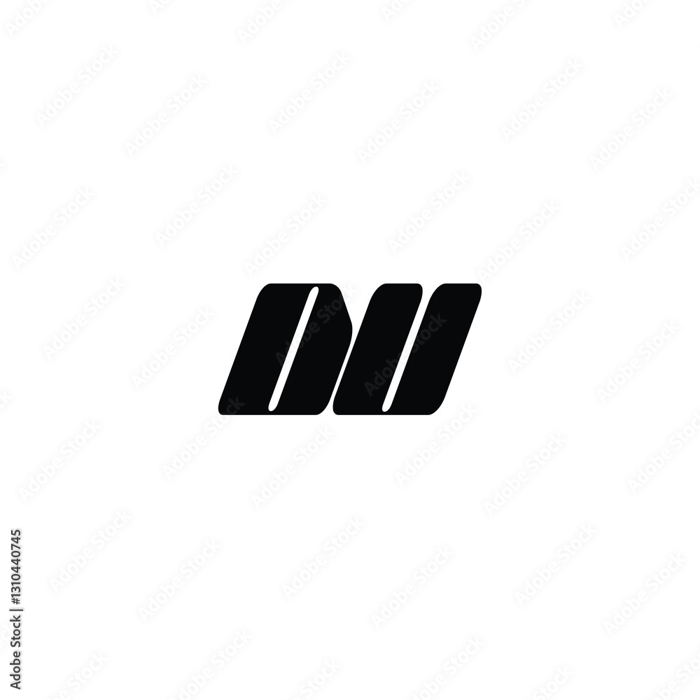 Obraz premium DU monogram logo design letter text name symbol monochrome logotype alphabet character simple logo
