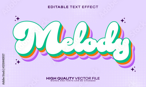 Retro vintage text effect, editable text effect and 80s 3d font style bold shadow neon poster design