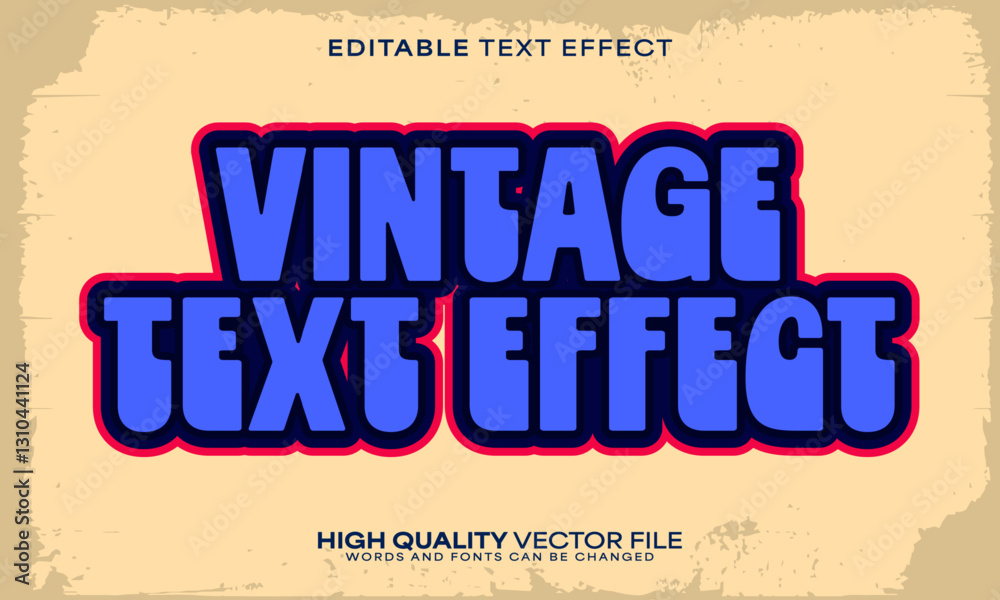 Obraz premium Retro classic text effect, editable text effect and vintage 3d font style bold shadow oldschool poster design