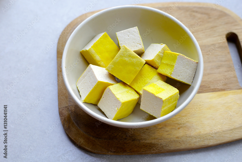 Soy tofu cubes, Tofu soy bean curd Soy tofu cubes, Tofu soy bean curd