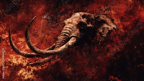 Fiery Mammoth Head, Infernal Background