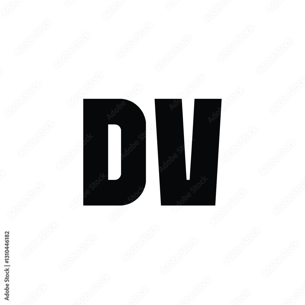 DV monogram logo design letter text name symbol monochrome logotype alphabet character simple logo DV monogram logo design letter text name symbol monochrome logotype alphabet character simple logo