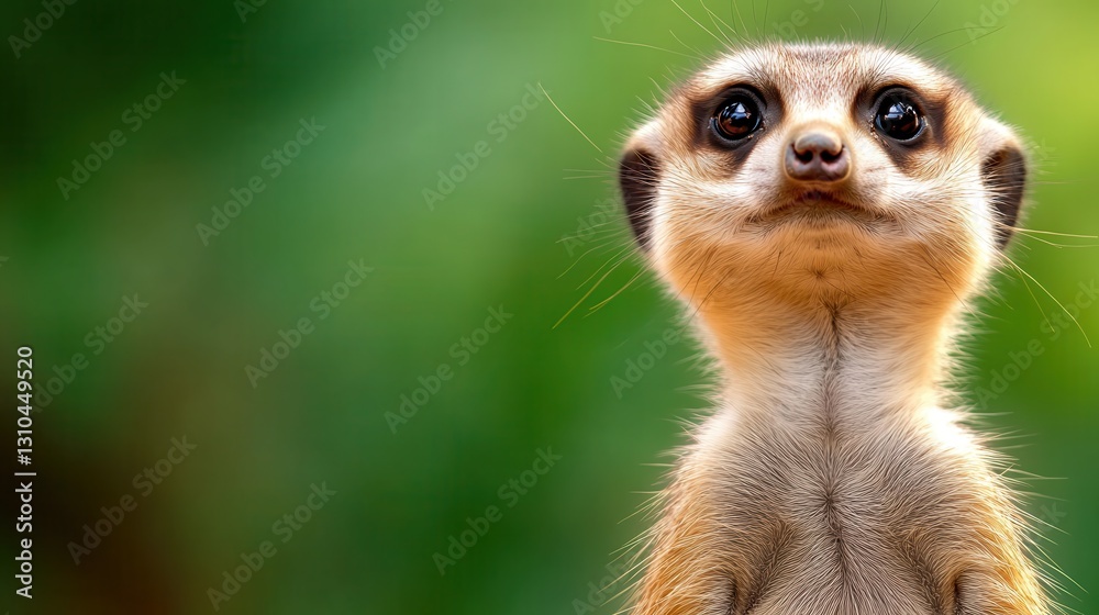 Fototapeta premium Curious meerkat alerts to surroundings in the African wilderness