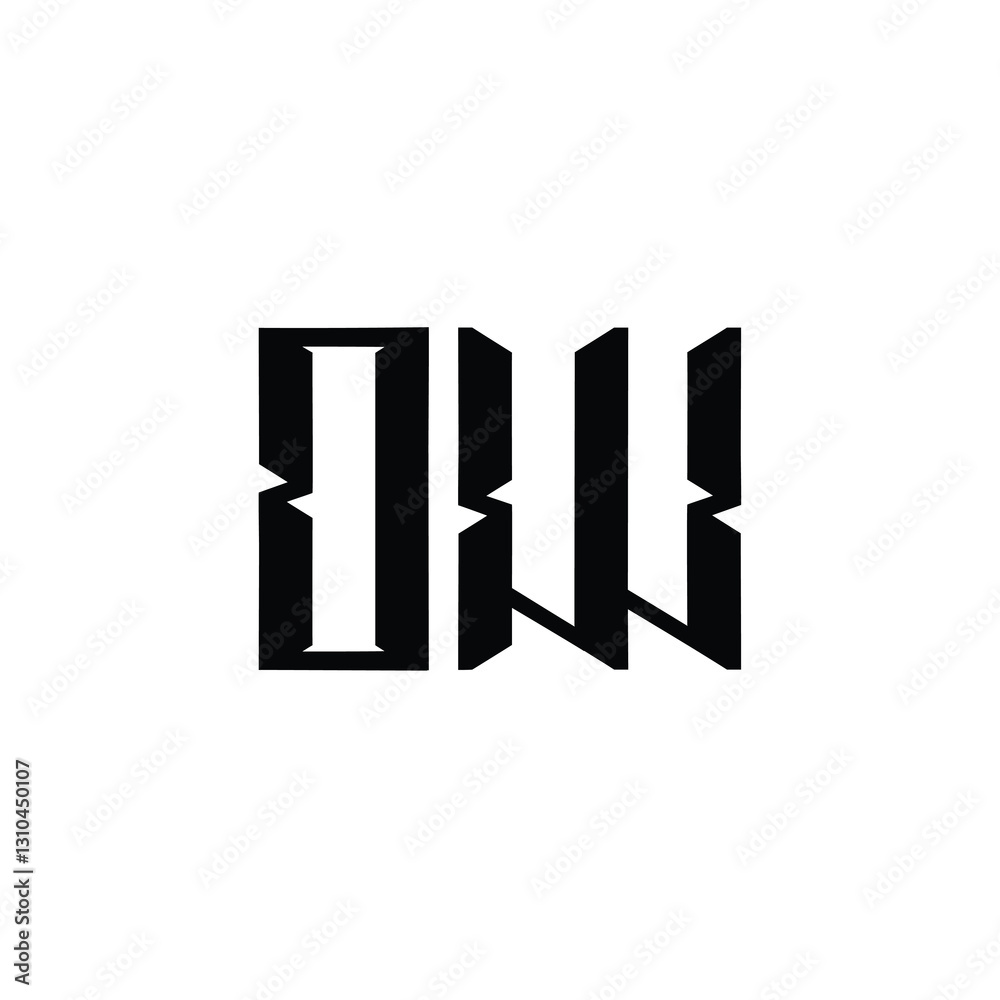 DW monogram logo design letter text name symbol monochrome logotype alphabet character simple logo DW monogram logo design letter text name symbol monochrome logotype alphabet character simple logo