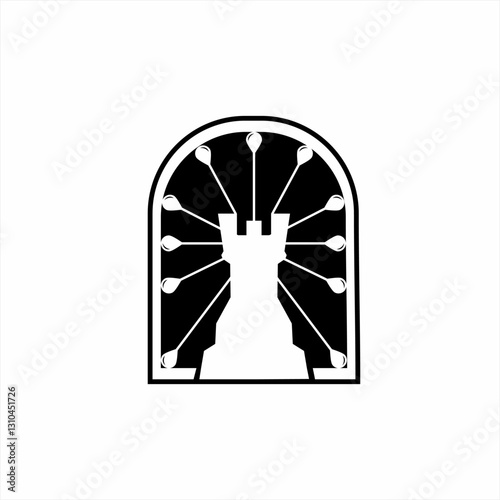 Shining fortress logo design.