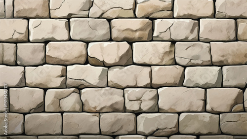 Stone wall background. Stone wall texture. Vector illustration. 