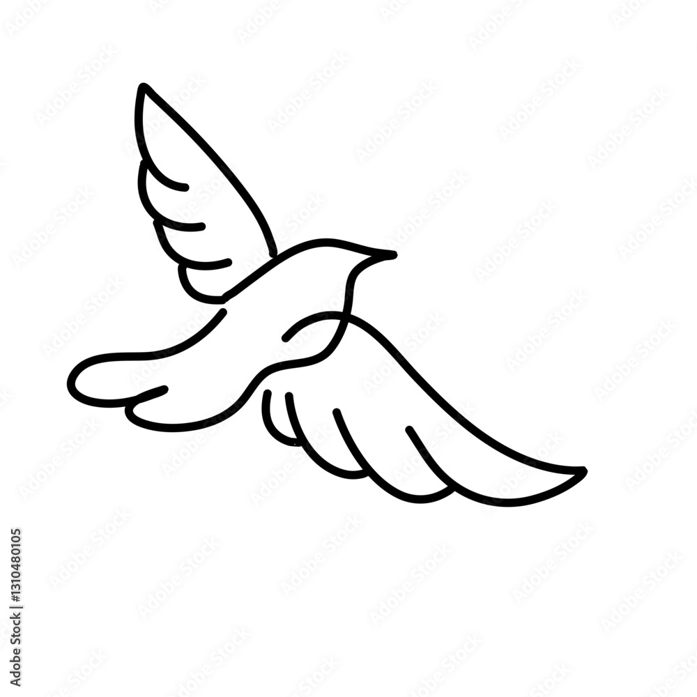 Obraz premium Bird Line Art Element 