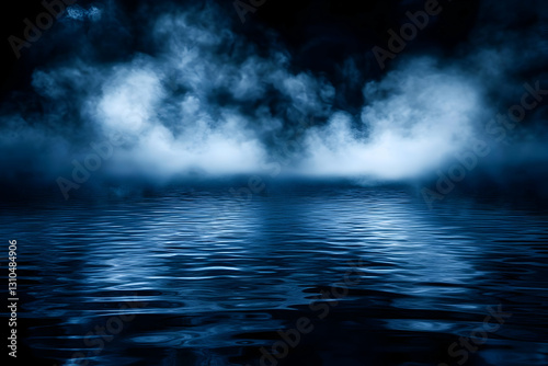 Abstract Blue Water Background Illustration