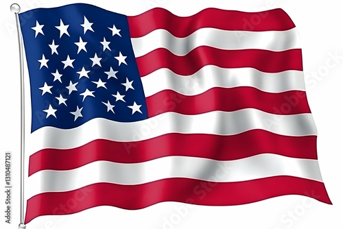 Obraz na płótnie Waving American Flag Illustration w salonie