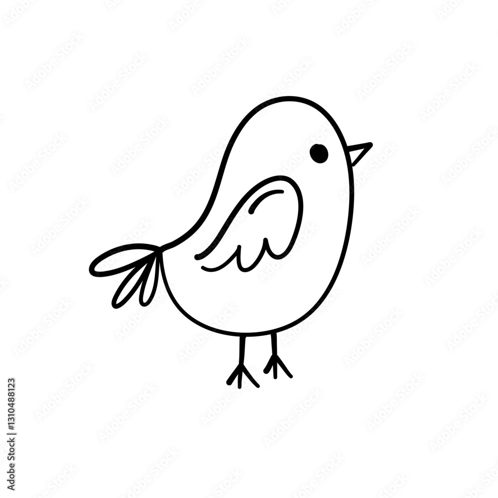 Obraz premium cute birds forest animal 