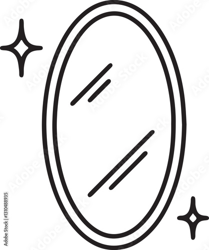 An illustration of a shiny mirror