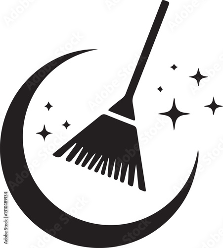 An illustration of a broom cleaning thoroughly