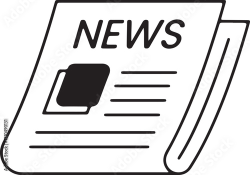 An illustration of a newspaper with news headlines