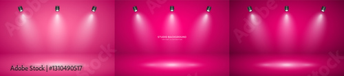 Empty studio abstract background, soft spotlight effect, smooth gradient and subtle stage lighting. Perfect for product showcases, presentations, branding, elegant display setup. Vector illustration